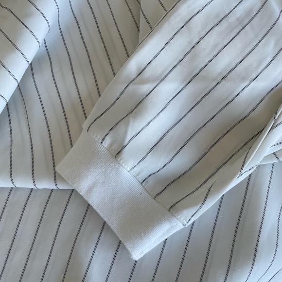 White baseball stripe blouse. - Picture 3 of 3